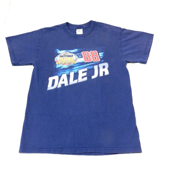 Dale Earnhardt Jr. T Shirt Graphic Front & Back Daytona 50th Size S-M - Picture 1 of 5